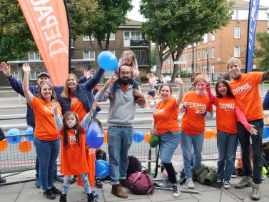 Depaul staff at the London Marathon